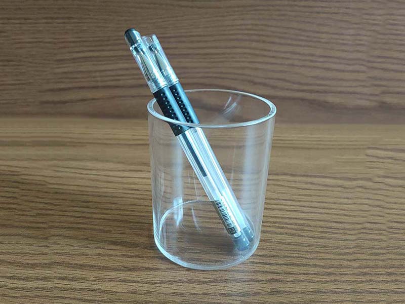 亞克力產品展示盒透明圓形圓柱筆盒廠家定制